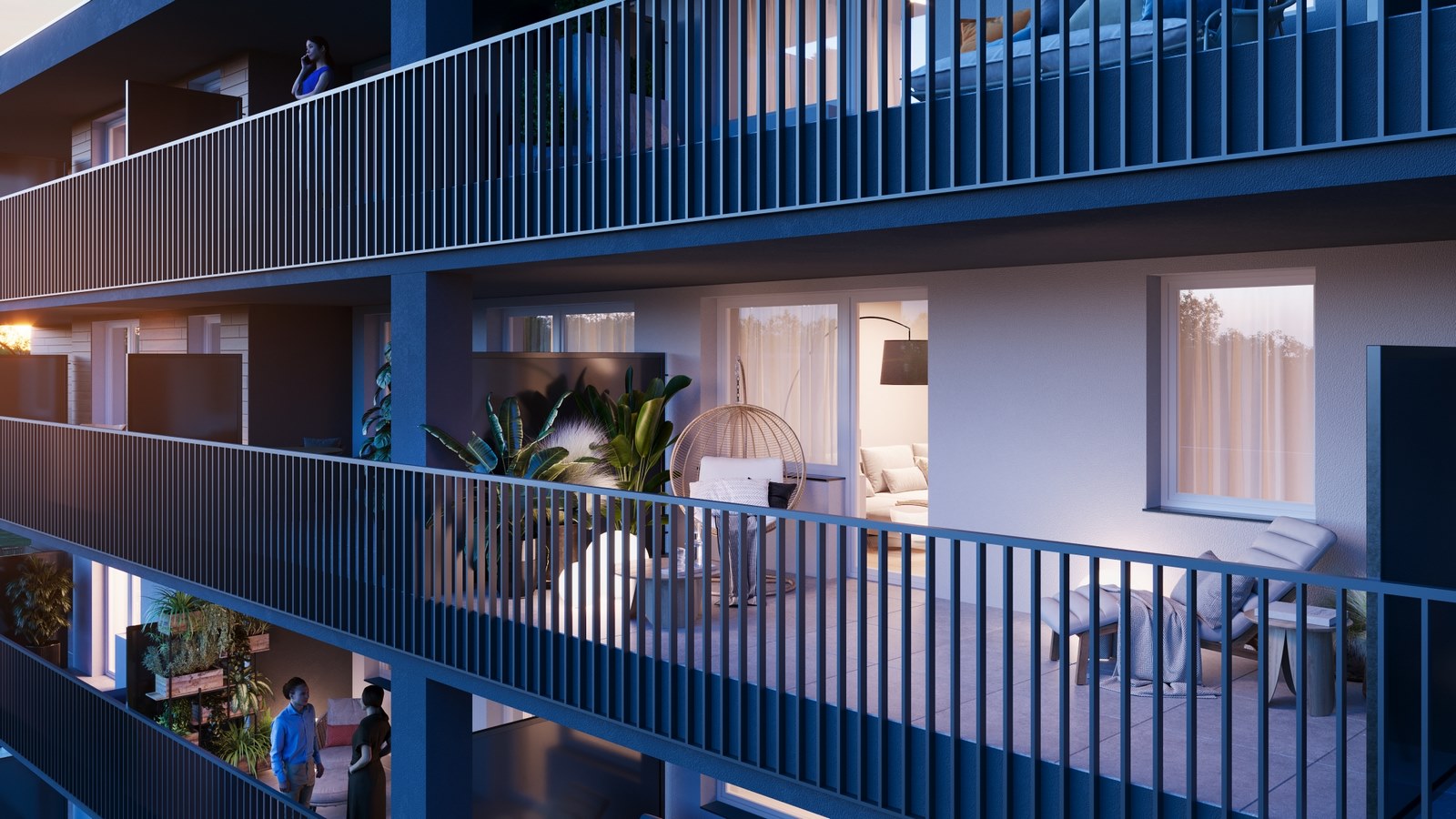 wizualizacja balkonów