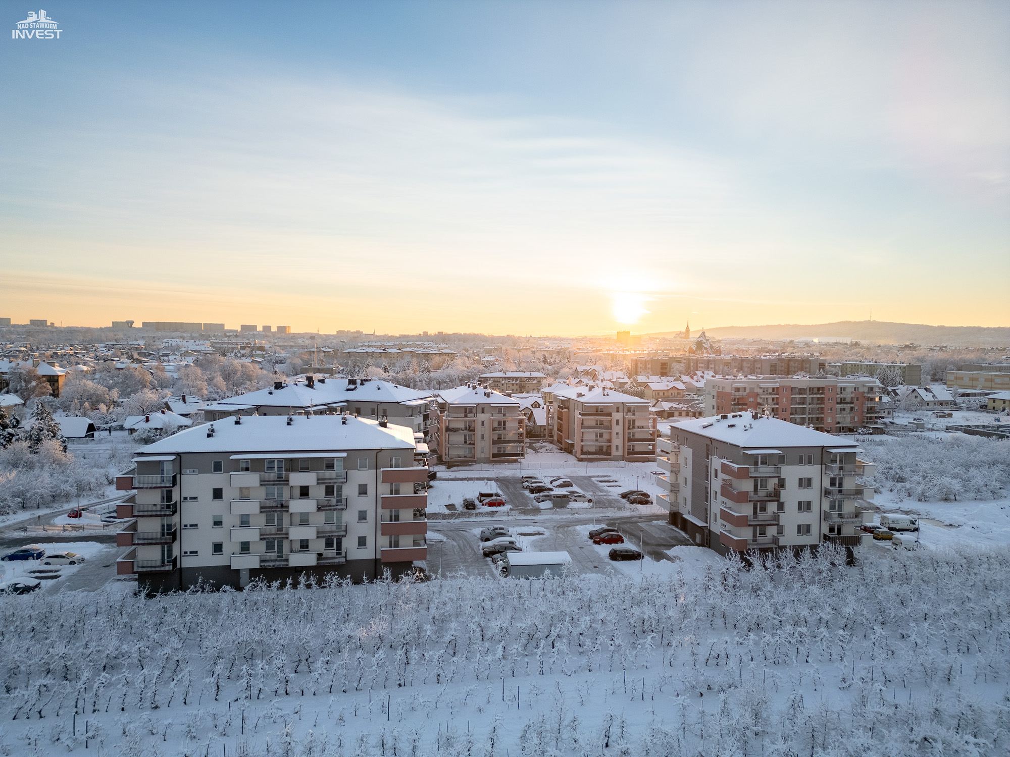 osiedle w zimie